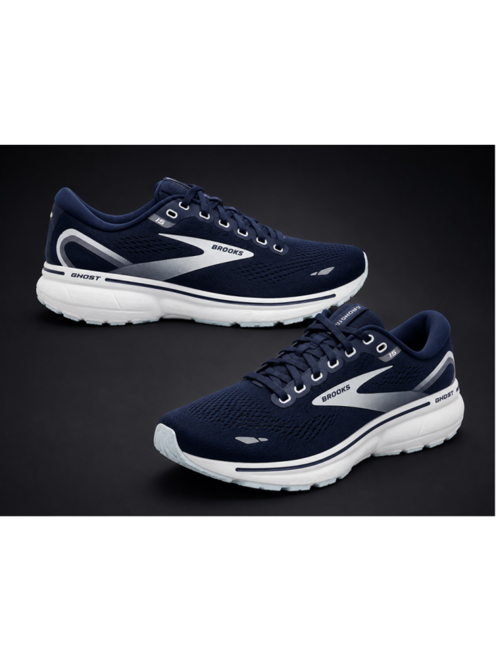 Brooks Ghost 15 Men’s Running Sneakers Navy White